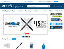 Tablet Screenshot of metrosupplies.com